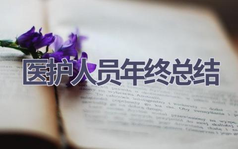 2023年医护人员年终总结4篇范文