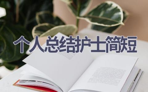 个人总结护士简短18篇范文