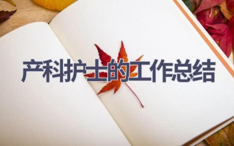 产科护士的工作总结11篇范文