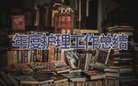 2024年度护理工作总结20篇范文