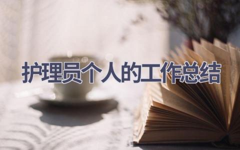 护理员个人的工作总结14篇范文