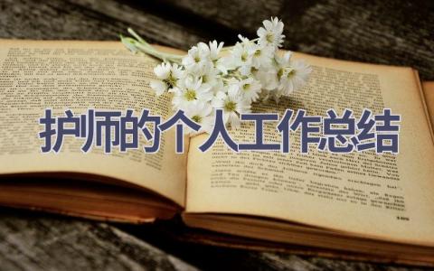 护师的个人工作总结11篇范文