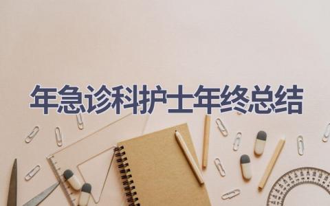 2024年急诊科护士年终总结15篇范文