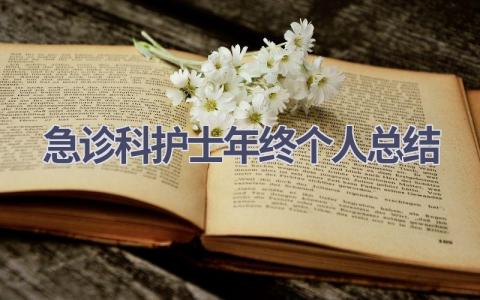 急诊科护士年终个人总结12篇范文