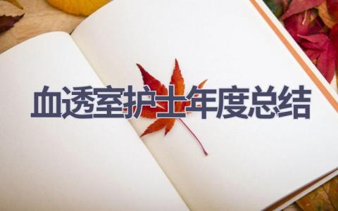 血透室护士年度总结16篇范文